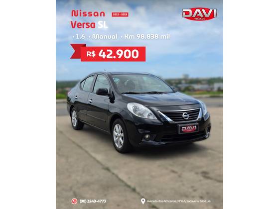 NISSAN VERSA 1.6 16V FLEX SL 4P MANUAL